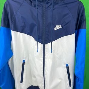RARE Nike Windrunner Retro Obsidian Navy Blue Full-Zip Hooded Jacket